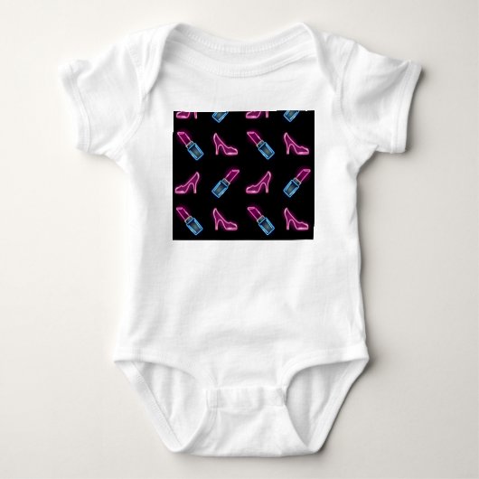 Modepatroon met neonpictogrammen. romper (Voorkant)