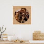 Modepoppen winkelen poster (Keuken)