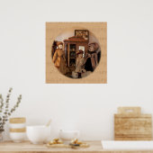 Modepoppen winkelen poster (Keuken)