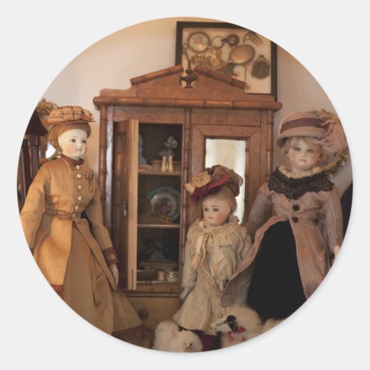 Modepoppen Winkelsticker Ronde Sticker (Voorkant)