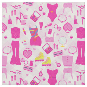modepoppenkleren vintage jaren 90 roze geruit stof