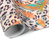 Modeprint luipaard, paradijsvogels cadeaupapier (Rol Hoek)