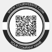 Moder Black en White QR Code Sticker (Voorkant)