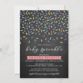 Moder Chalkboard Sprinkle Baby shower Kaart (Voorkant)