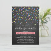 Moder Chalkboard Sprinkle Baby shower Kaart (Staand voorkant)