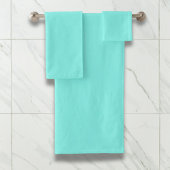 moder chic minimalist monogram turquoise aqua blau bad handdoek