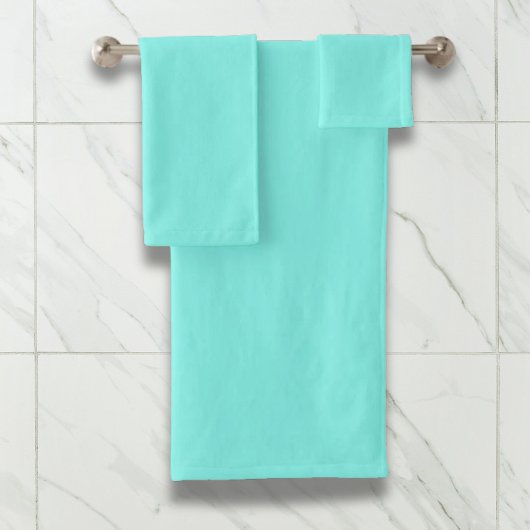 moder chic minimalist monogram turquoise aqua blau bad handdoek