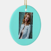 moder chic minimalist monogram turquoise aqua blau keramisch ornament (Rechts)