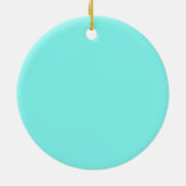 moder chic minimalist monogram turquoise aqua blau keramisch ornament (Achterkant)
