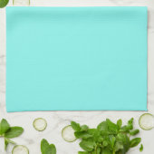 moder chic minimalist monogram turquoise aqua blau theedoek (Gevouwen)