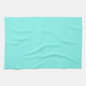 moder chic minimalist monogram turquoise aqua blau theedoek (Horizontaal)