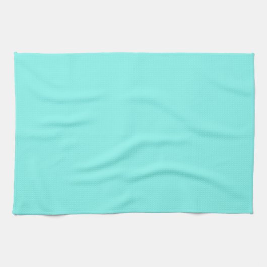 moder chic minimalist monogram turquoise aqua blau theedoek (Horizontaal)