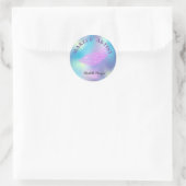 Moder Diamanten Lippen, Iridescent Holografisch, M Ronde Sticker (Tas)