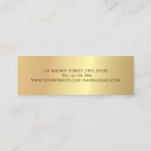 Moder Elegant, Gold Brush Stroke, Lashes, Makeup Mini Visitekaartje (Achterkant)