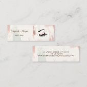 Moder Elegant, Watercor Brush Stroke, Lashes Mini Visitekaartje (Voorkant / Achterkant)