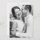 Moder Getrokken Bloemen Fotobruiloft Kaart (Achterkant)