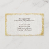 Moder Gold Pineapple Elegant Linen Event Planning Visitekaartje (Achterkant)