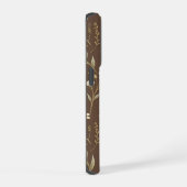 Moder Pattern Wilflowers Brown Background iPhone Hoesje (Rechterkant)