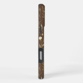 Moder Pattern Wilflowers Brown Background iPhone Hoesje (Rechterkant)
