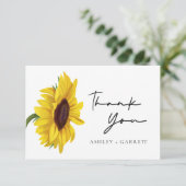 Moder Rustic Sunflower Weddenschap Hartelijk dank (Staand voorkant)