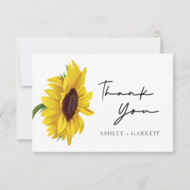 Moder Rustic Sunflower Weddenschap Hartelijk dank
