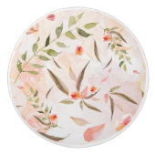 Moder Waterverf Was de Gentle Falling Petals Keramische Knop (Voorkant)