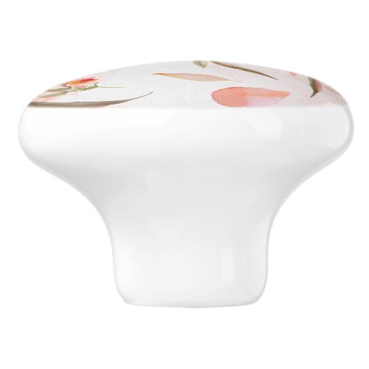 Moder Waterverf Was de Gentle Falling Petals Keramische Knop (Zijkant)