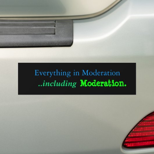 Moderatie Bumpersticker (Op auto)