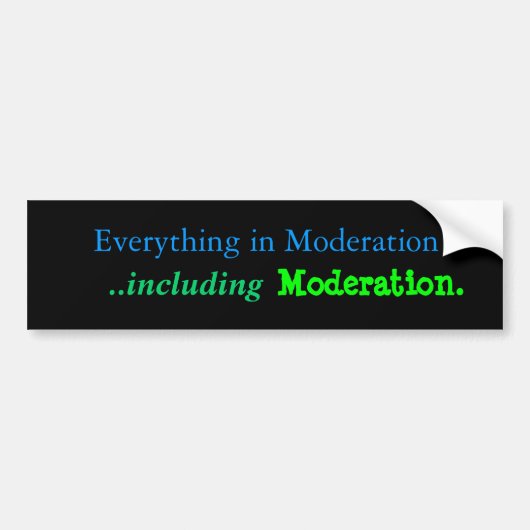 Moderatie Bumpersticker (Voorkant)