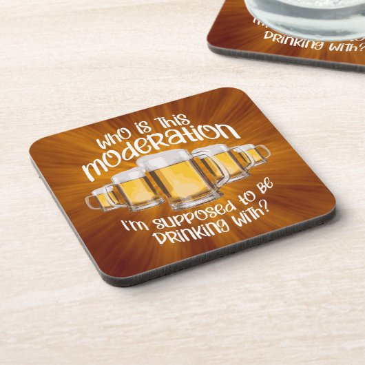 Moderatie (in drink) bier onderzetter (Linkerzijde)