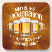 Moderatie (in drink) bier onderzetter (Voorkant)