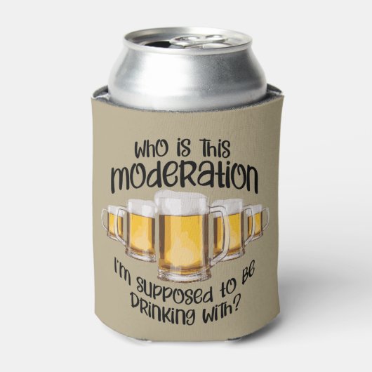 Moderatie (in drink) blikjeskoeler (Blikje Voorkant)