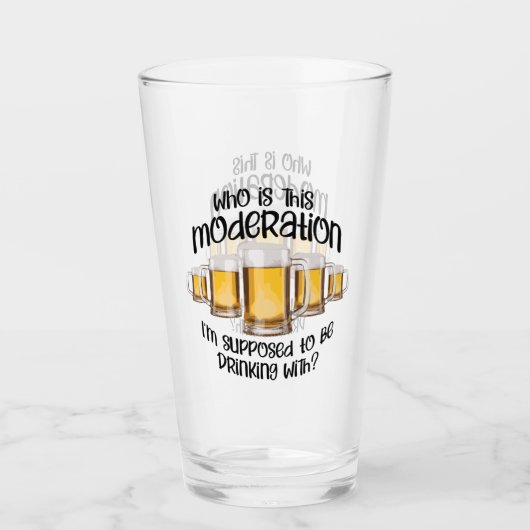 Moderatie (in drink) glas (Voorkant)