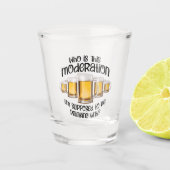 Moderatie (in drink) shot glas (Voorkant)