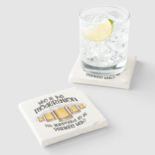 Moderatie (in drink) stenen onderzetter