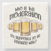 Moderatie (in drink) stenen onderzetter (Voorkant)
