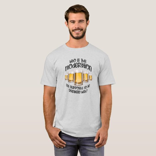 Moderatie (in drink) t-shirt (Voorkant volledig)