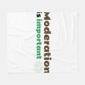 Moderatie is belangrijk NL Fleece Deken (Voorkant (Horizontaal))