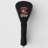 Moderatie Pickleball Wine Drink Trots Golfheadcover (Voorkant)