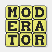 Moderator, arbiter magneet (Voorkant)