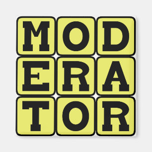 Moderator, arbiter magneet