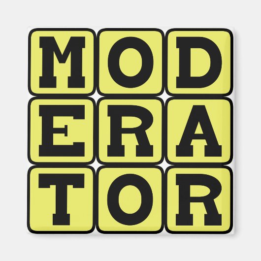 Moderator, arbiter magneet (Voorkant)