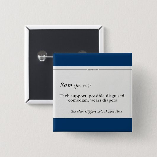 Moderator Sam Button (Voorkant /achterkant)