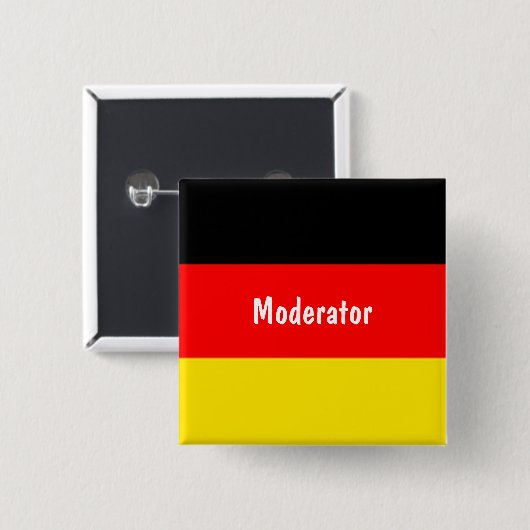 Moderator Vierkante Button 5,1 Cm (Voorkant /achterkant)