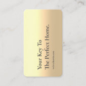 MODERE REAL ESTATE AGENT REALTOR KEY GOLD VISITEKAARTJE (Voorkant)