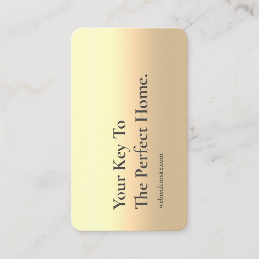 MODERE REAL ESTATE AGENT REALTOR KEY GOLD VISITEKAARTJE (Voorkant)