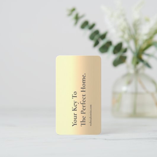 MODERE REAL ESTATE AGENT REALTOR KEY GOLD VISITEKAARTJE (Staand voorkant)