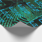 MODEREN VAN EEN GROENBLAUW VAN LEVEROLIE CADEAUPAPIER (Hoek)