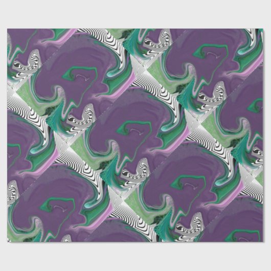 MODERLIJNEN - KLEUR PAARS GROEN CADEAUPAPIER (Vlak)