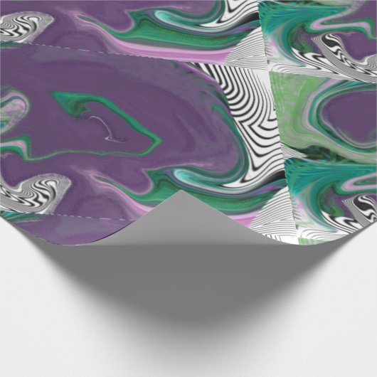 MODERLIJNEN - KLEUR PAARS GROEN CADEAUPAPIER (Hoek)